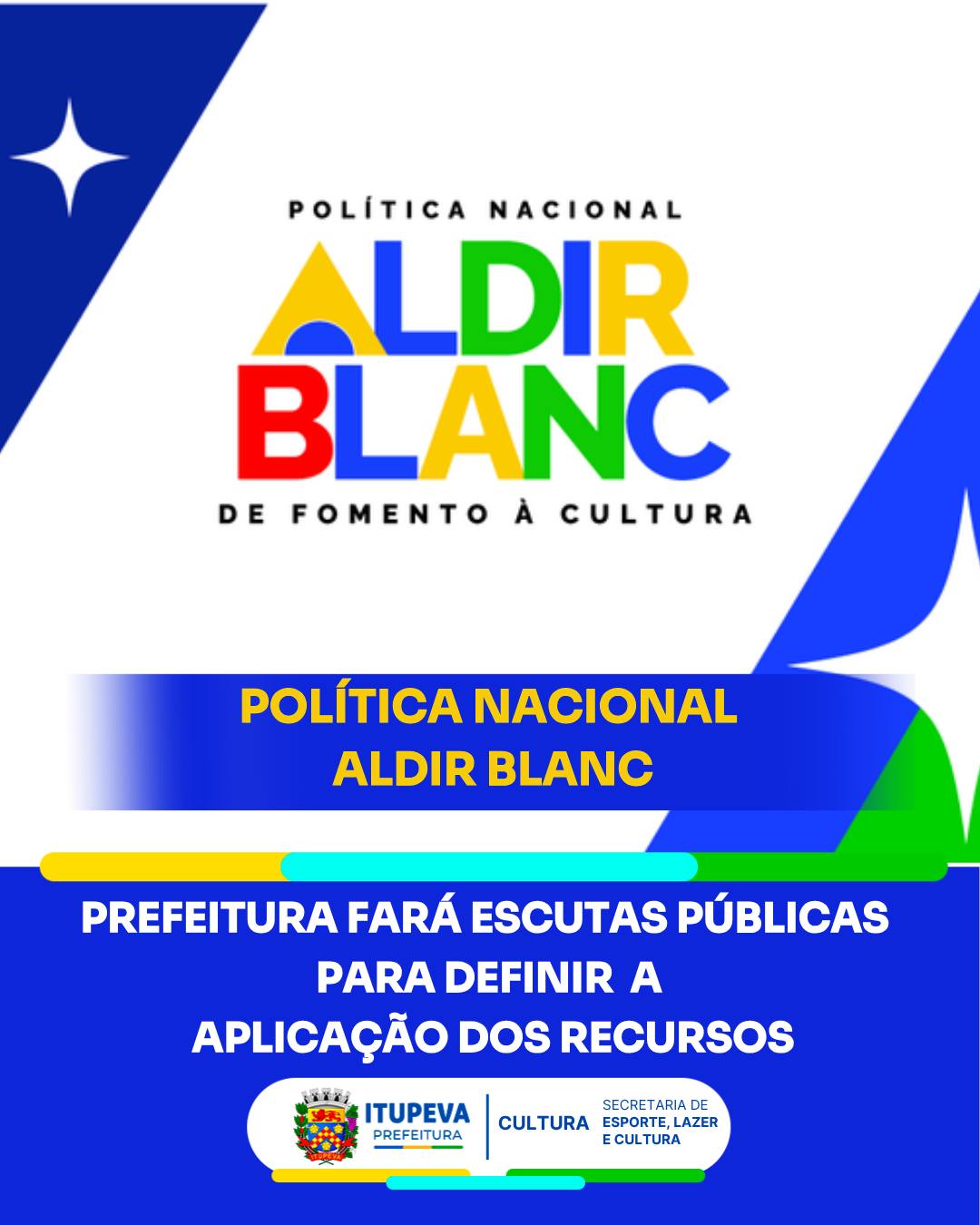 Escutas Públicas da aplicação da Lei Aldir Blanc serão no final deste mês